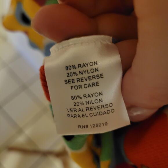 90s Floral Stripe Button Up Cardigan Joseph A Multicolor Large 3/4 Sleeve - Picture 8 of 8